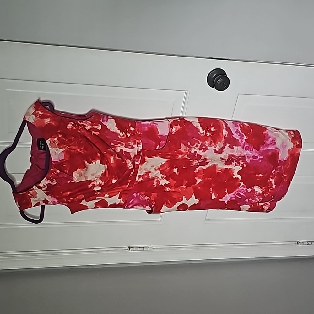 Adrianna Papell Pink Tie Dye Sheath Dress Size 6